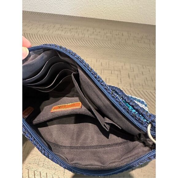 The Sak Hand Bag in beautiful Blue and Purple .  Measures 11 x 7.   21” handle - Picture 7 of 7